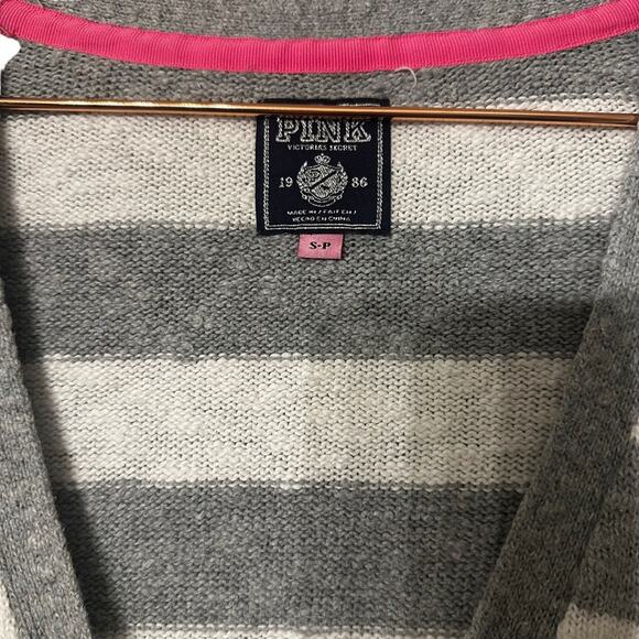 Pink Victoria's Secret Cardigan Gray and White - Size Small - Picture 2 of 6